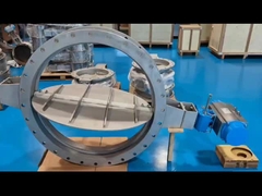 Βαλβίδα σωλήνα από ανοξείδωτο χάλυβα για τον έλεγχο των καυσαερίων υψηλής θερμοκρασίας σε σωλήνες μεγάλου διαμέτρου