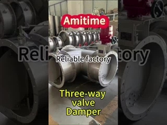 Ηλεκτρική βαλβίδα ελέγχου τριών κατευθύνσεων φλάντζης από ανοξείδωτο χάλυβα αεριζόμενη βαλβίδα πεταλούδας