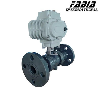 Double Ream Flanged Ball Valve Soft Seal Electric Industrial Valve