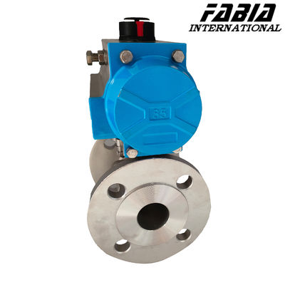 DN40 Industrial Pneumatic Flange CF8 Ball Valve High Pressure Two Piece