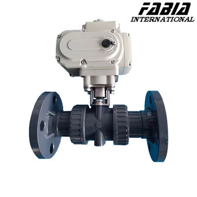 Double Ream Flanged Ball Valve Soft Seal Electric Industrial Valve