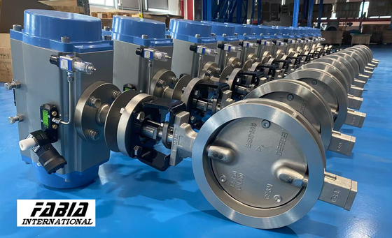 100 mm Πνευματική ενεργοποιημένη βαλβίδα πεταλούδας